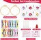 6PCS Flower Cross Stitch Kits for Beginners DIY Embroidery Kit for Kids Adults Christmas New Year Birthday Gift Needlepoint Patterns with 2 Embroidery Hoops Craft Supplies